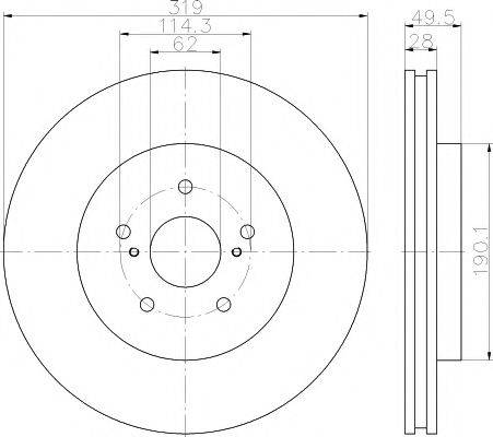 HELLA PAGID 8DD355114981 гальмівний диск