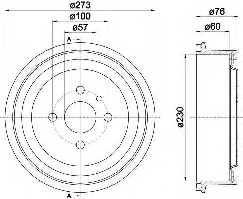 HELLA PAGID 8DT355301191 Гальмівний барабан