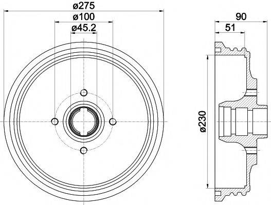 HELLA PAGID 8DT355301351 Гальмівний барабан