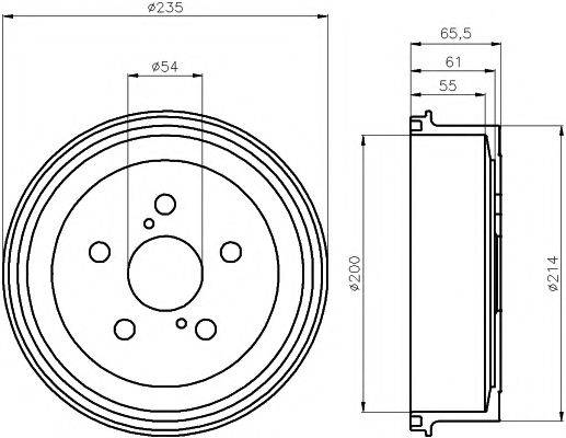 HELLA PAGID 8DT355301511 Гальмівний барабан