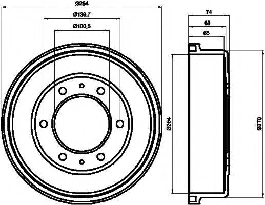 HELLA PAGID 8DT355301541 Гальмівний барабан