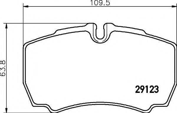 HELLA PAGID 8DB355005421 Комплект гальмівних колодок, дискове гальмо