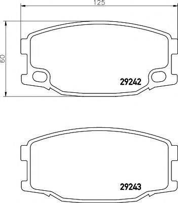 HELLA PAGID 8DB355005571 Комплект гальмівних колодок, дискове гальмо