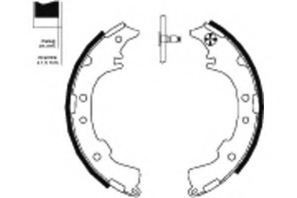 HELLA PAGID 8DB355000251 Комплект гальмівних колодок