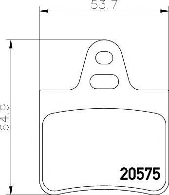 HELLA PAGID 8DB355005901 Комплект гальмівних колодок, дискове гальмо