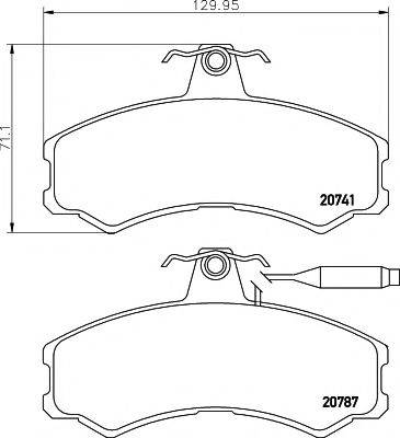 HELLA PAGID 8DB355006011 Комплект гальмівних колодок, дискове гальмо