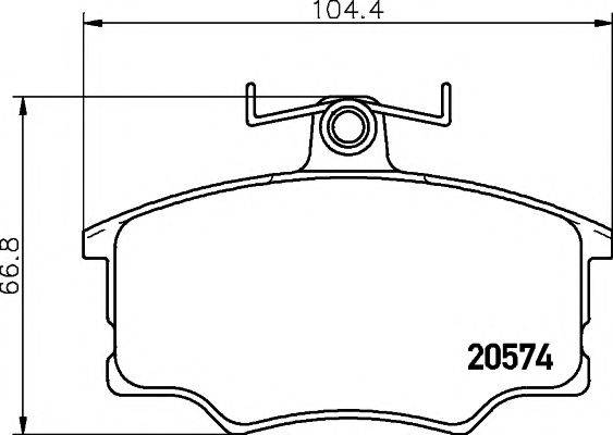 HELLA PAGID 8DB355006021 Комплект гальмівних колодок, дискове гальмо