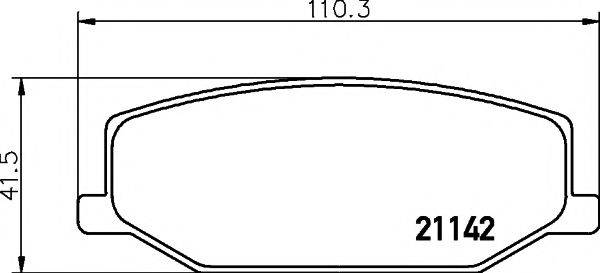 HELLA PAGID 8DB355006161 Комплект гальмівних колодок, дискове гальмо