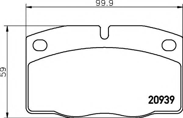 HELLA PAGID 8DB355007251 Комплект гальмівних колодок, дискове гальмо