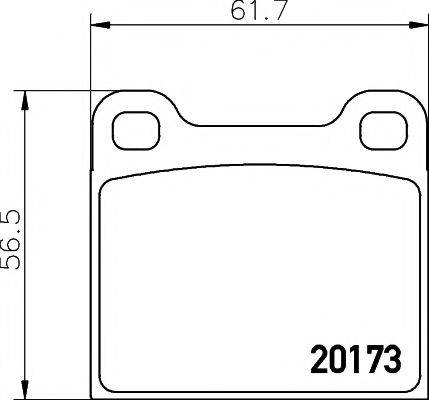 HELLA PAGID 8DB355006491 Комплект гальмівних колодок, дискове гальмо