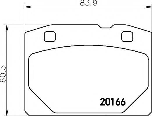 HELLA PAGID 8DB355007191 Комплект гальмівних колодок, дискове гальмо