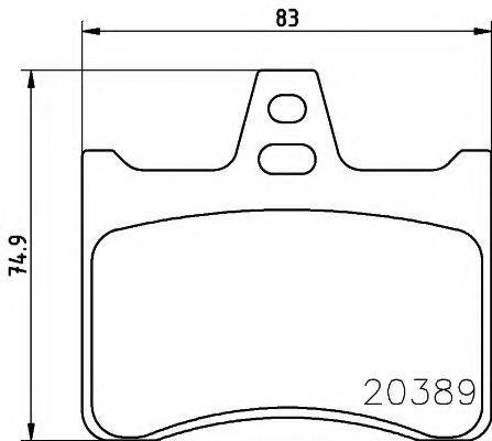 HELLA PAGID 8DB355007201 Комплект гальмівних колодок, дискове гальмо