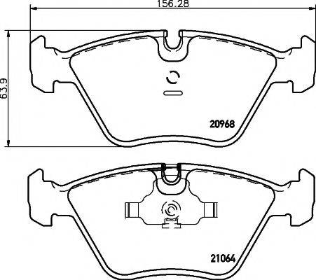 HELLA PAGID 8DB355007411 Комплект гальмівних колодок, дискове гальмо