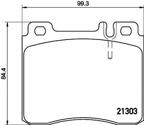 HELLA PAGID 8DB355007551 Комплект гальмівних колодок, дискове гальмо