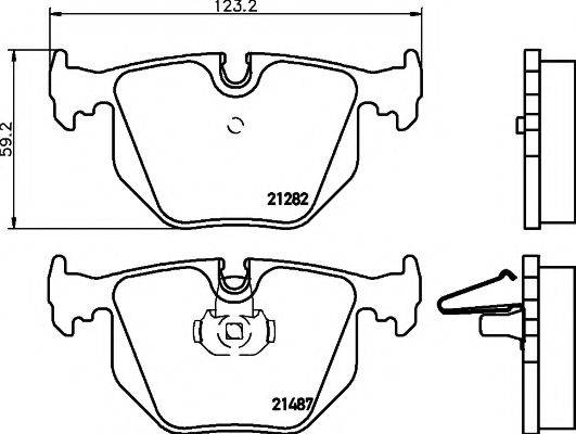 HELLA PAGID 8DB355008091 Комплект гальмівних колодок, дискове гальмо