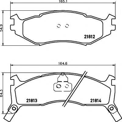 HELLA PAGID 8DB355008221 Комплект гальмівних колодок, дискове гальмо