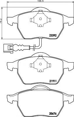 HELLA PAGID 8DB355008471 Комплект гальмівних колодок, дискове гальмо