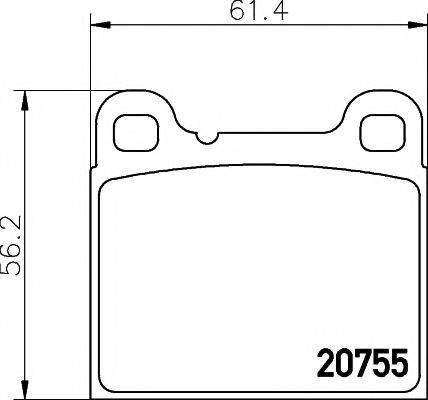 HELLA PAGID 8DB355008801 Комплект гальмівних колодок, дискове гальмо