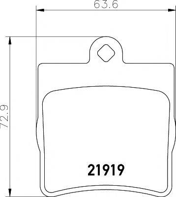 HELLA PAGID 8DB355008961 Комплект гальмівних колодок, дискове гальмо