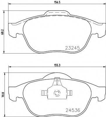 HELLA PAGID 8DB355009101 Комплект гальмівних колодок, дискове гальмо