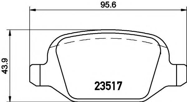 HELLA PAGID 8DB355009361 Комплект гальмівних колодок, дискове гальмо