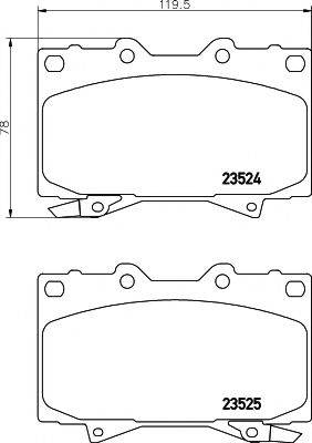 HELLA PAGID 8DB355009371 Комплект гальмівних колодок, дискове гальмо