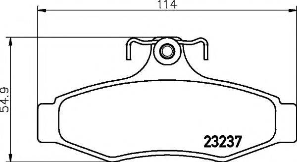 HELLA PAGID 8DB355009491 Комплект гальмівних колодок, дискове гальмо