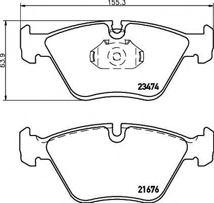 HELLA PAGID 8DB355009651 Комплект гальмівних колодок, дискове гальмо