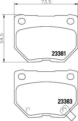 HELLA PAGID 8DB355011601 Комплект гальмівних колодок, дискове гальмо