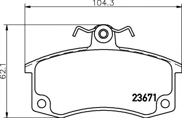 HELLA PAGID 8DB355010341 Комплект гальмівних колодок, дискове гальмо