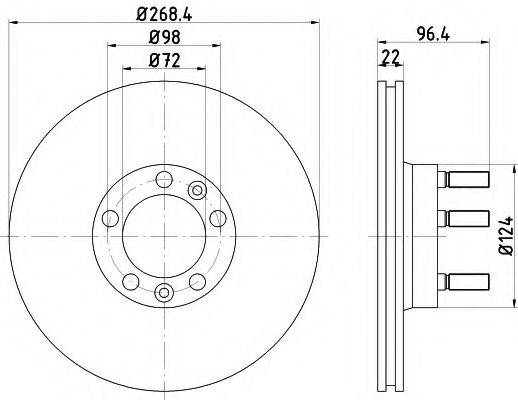 HELLA PAGID 8DD355101061 гальмівний диск