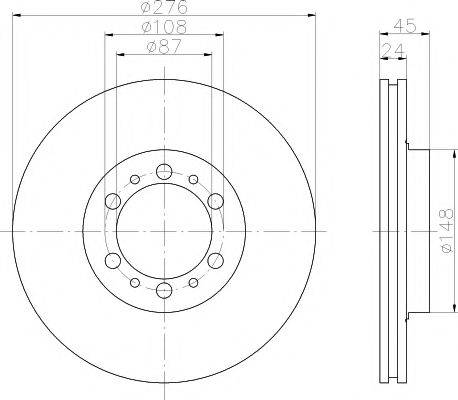 HELLA PAGID 8DD355105131 гальмівний диск