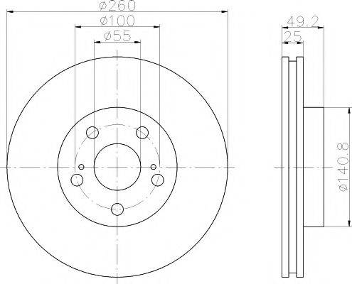 HELLA PAGID 8DD355106501 гальмівний диск