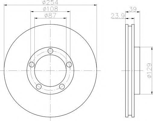 HELLA PAGID 8DD355107141 гальмівний диск