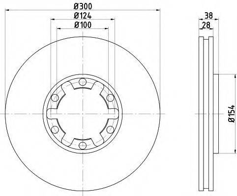 HELLA PAGID 8DD355108021 гальмівний диск