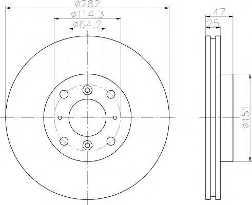 HELLA PAGID 8DD355108131 гальмівний диск