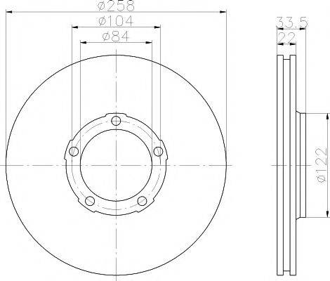 HELLA PAGID 8DD355108471 гальмівний диск