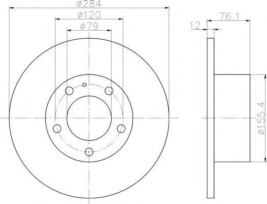 HELLA PAGID 8DD355100491 гальмівний диск