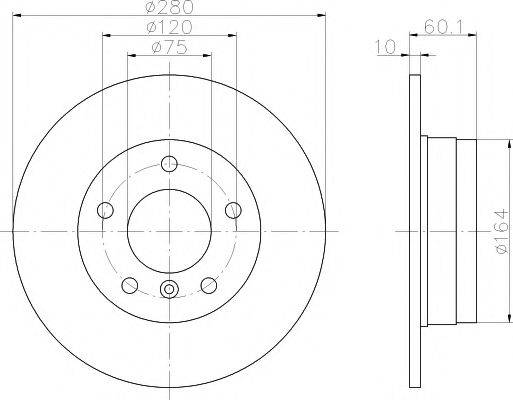 HELLA PAGID 8DD355102591 гальмівний диск