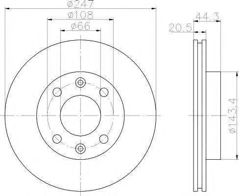 HELLA PAGID 8DD355101081 гальмівний диск