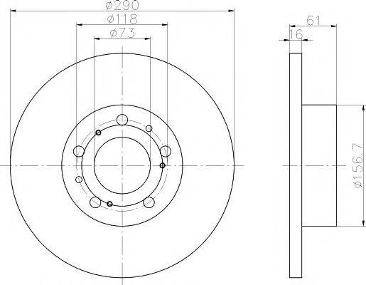 HELLA PAGID 8DD355101781 гальмівний диск