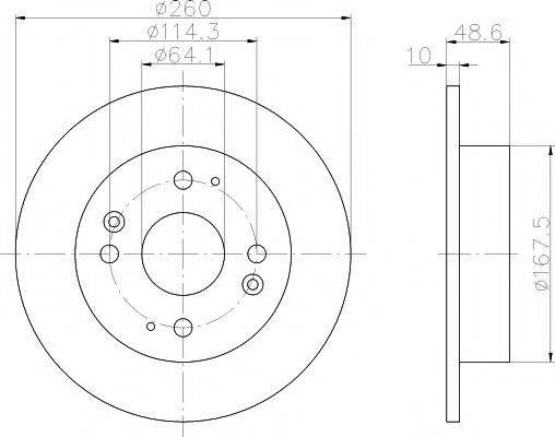 HELLA PAGID 8DD355105311 гальмівний диск