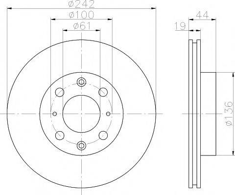 HELLA PAGID 8DD355103101 гальмівний диск