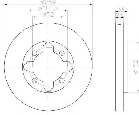 HELLA PAGID 8DD355105291 гальмівний диск