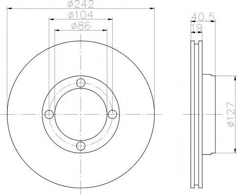 HELLA PAGID 8DD355103271 гальмівний диск