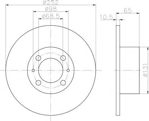 HELLA PAGID 8DD355100301 гальмівний диск