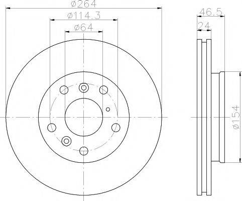 HELLA PAGID 8DD355103211 гальмівний диск