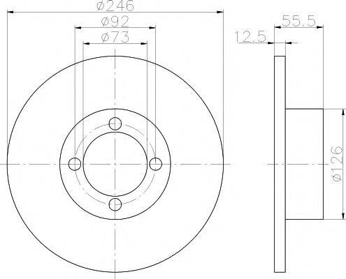 HELLA PAGID 8DD355100141 гальмівний диск