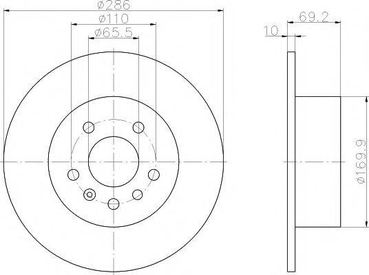 HELLA PAGID 8DD355104691 гальмівний диск