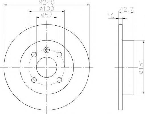 HELLA PAGID 8DD355106091 гальмівний диск